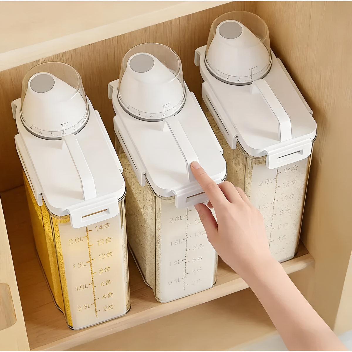 GrainVault™ – Pote Hermético Premium 2,5L para Mantimentos