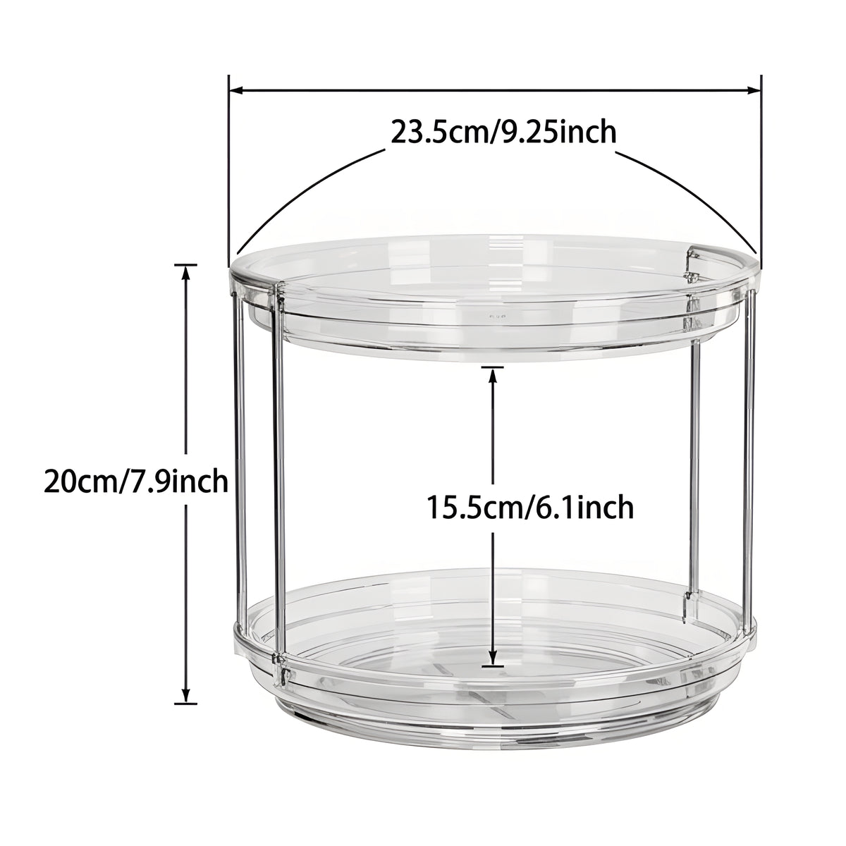 SpinShelf™ – Organizador Giratório Premium 360° com 2 Andares