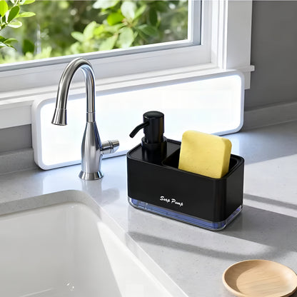 SoapDock™ – Dispenser Premium de Detergente com Porta Esponja